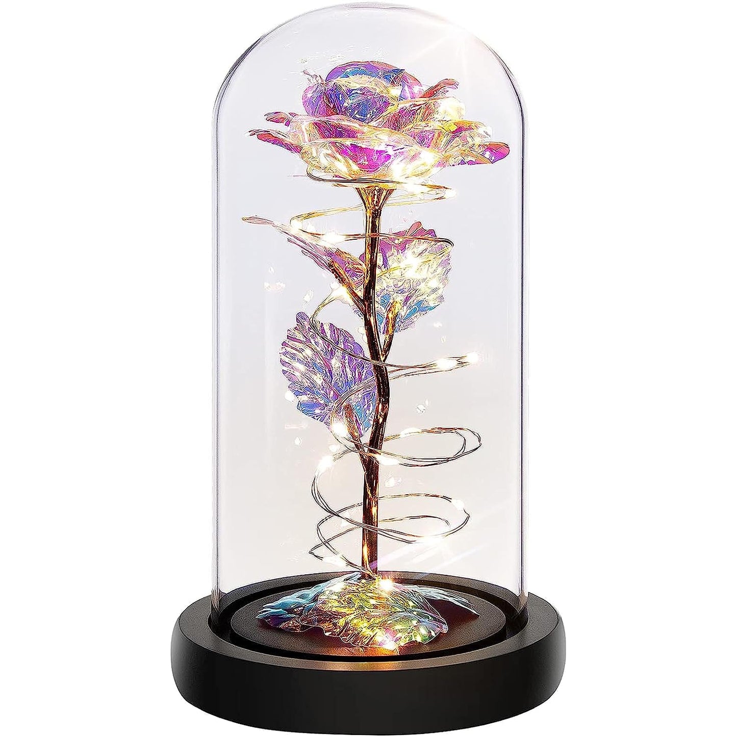 Shop Glass Eternal Rose with LED – Gold Foil | Australia