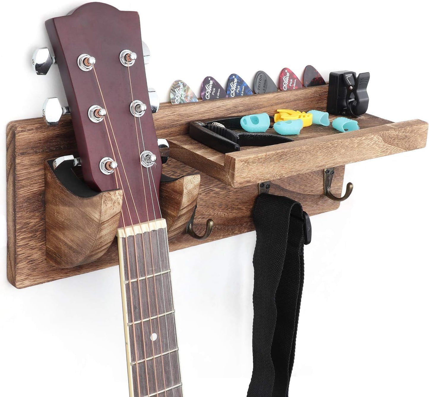 guitar-wall-mount-organiser-wooden-holds-multiple-instruments