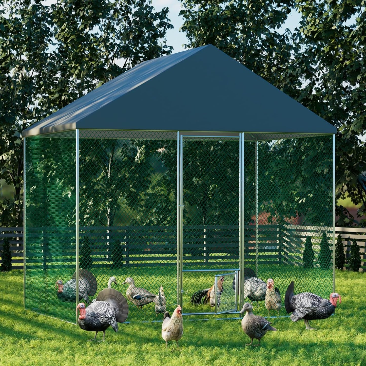 Buy Walk-In Chicken Coop with Heavy Duty Metal Cage for Sale in Australia
