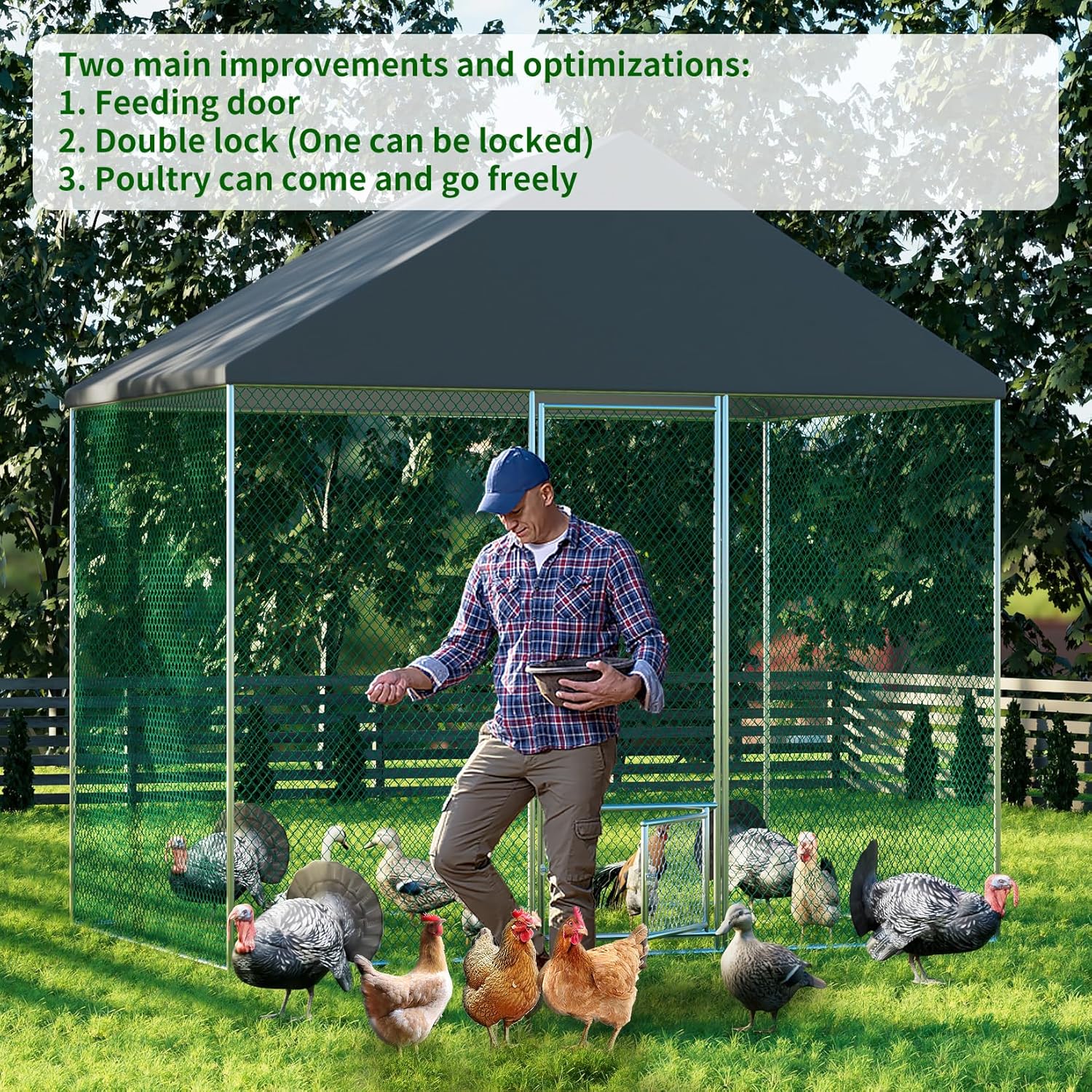 Premium Walk-In Chicken Coop with Metal Cage for Sale in Australia