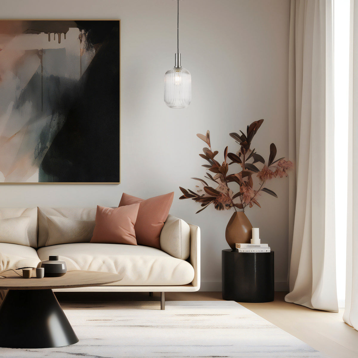 TFS 20 PENDANT 25wE27max D 200 H 300 CLEAR with NICKEL