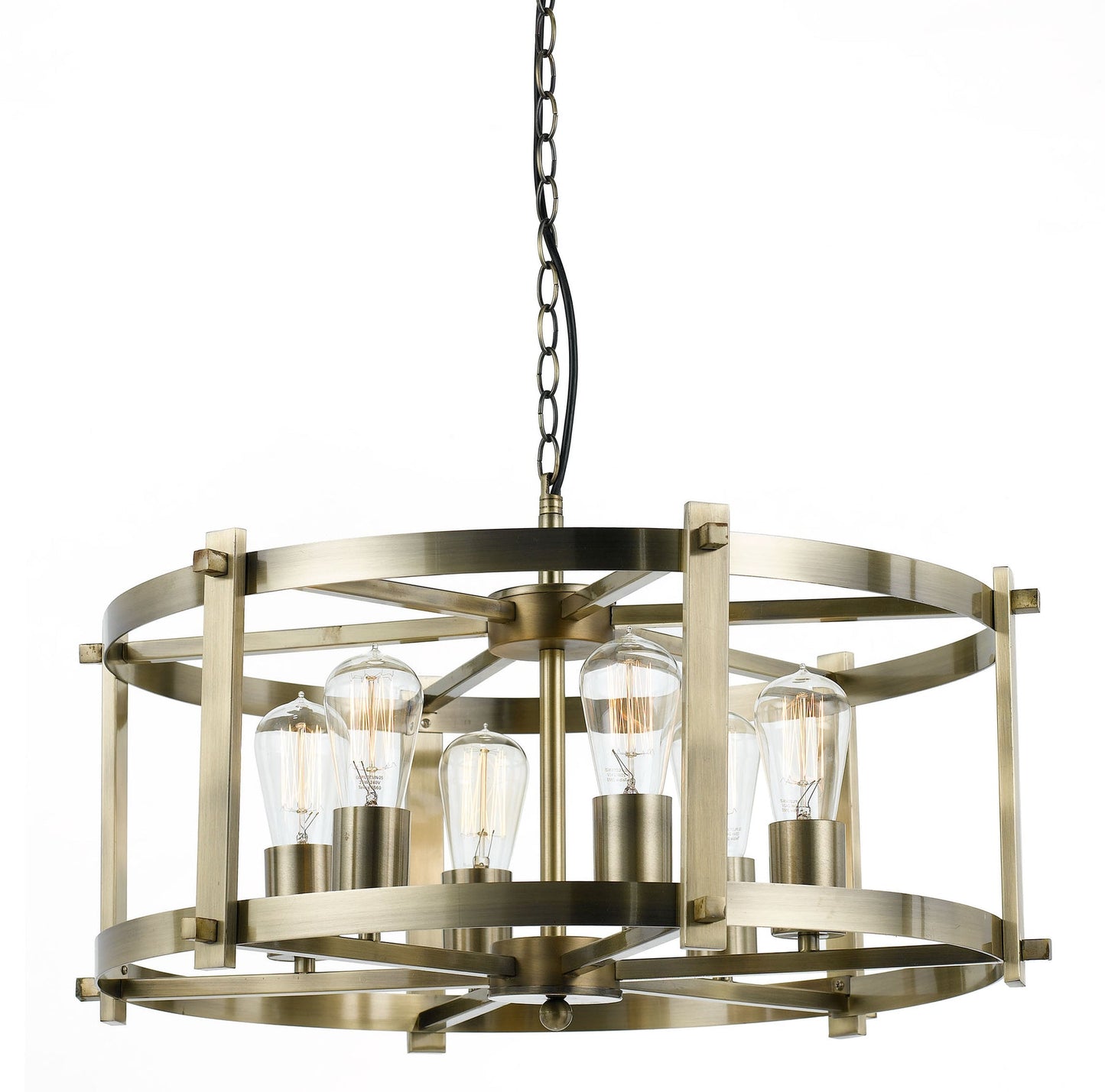 TFS 60 PENDANT 6x25wE27max D:600 H:280cab1.3 ANTIQUE BRASS