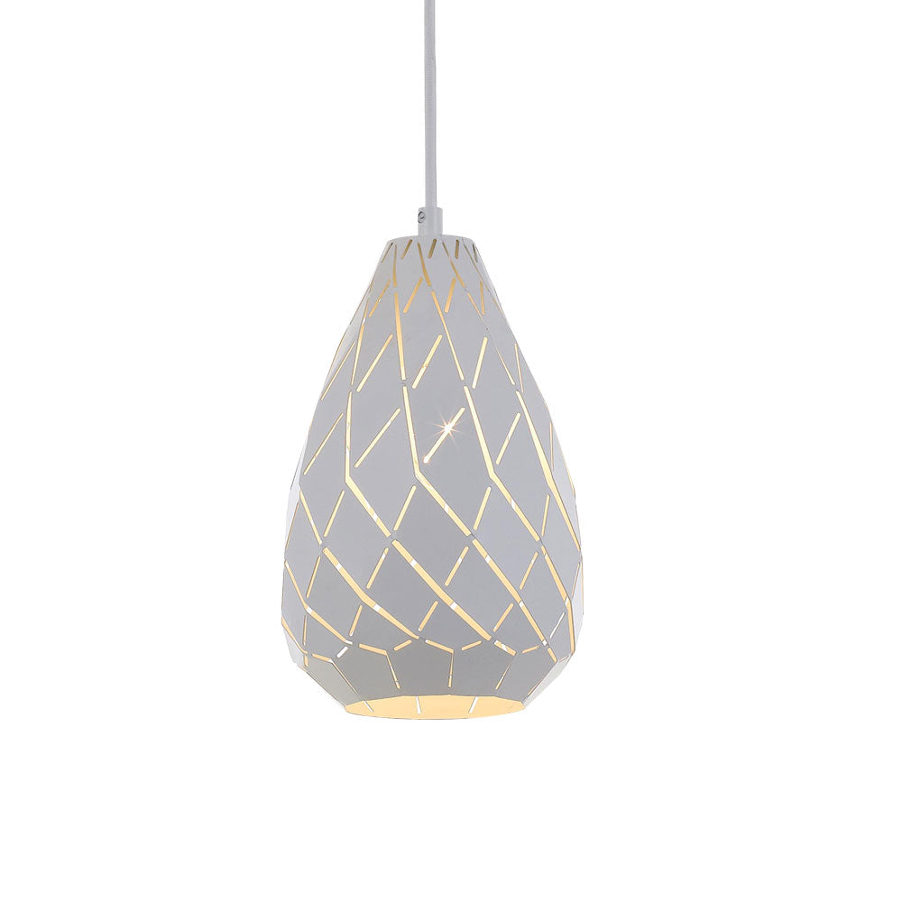 TFS 15 PENDANT 25wE27max D:150 H:240 WHITE/WHITE TEXTILE CABLE: 2.0m