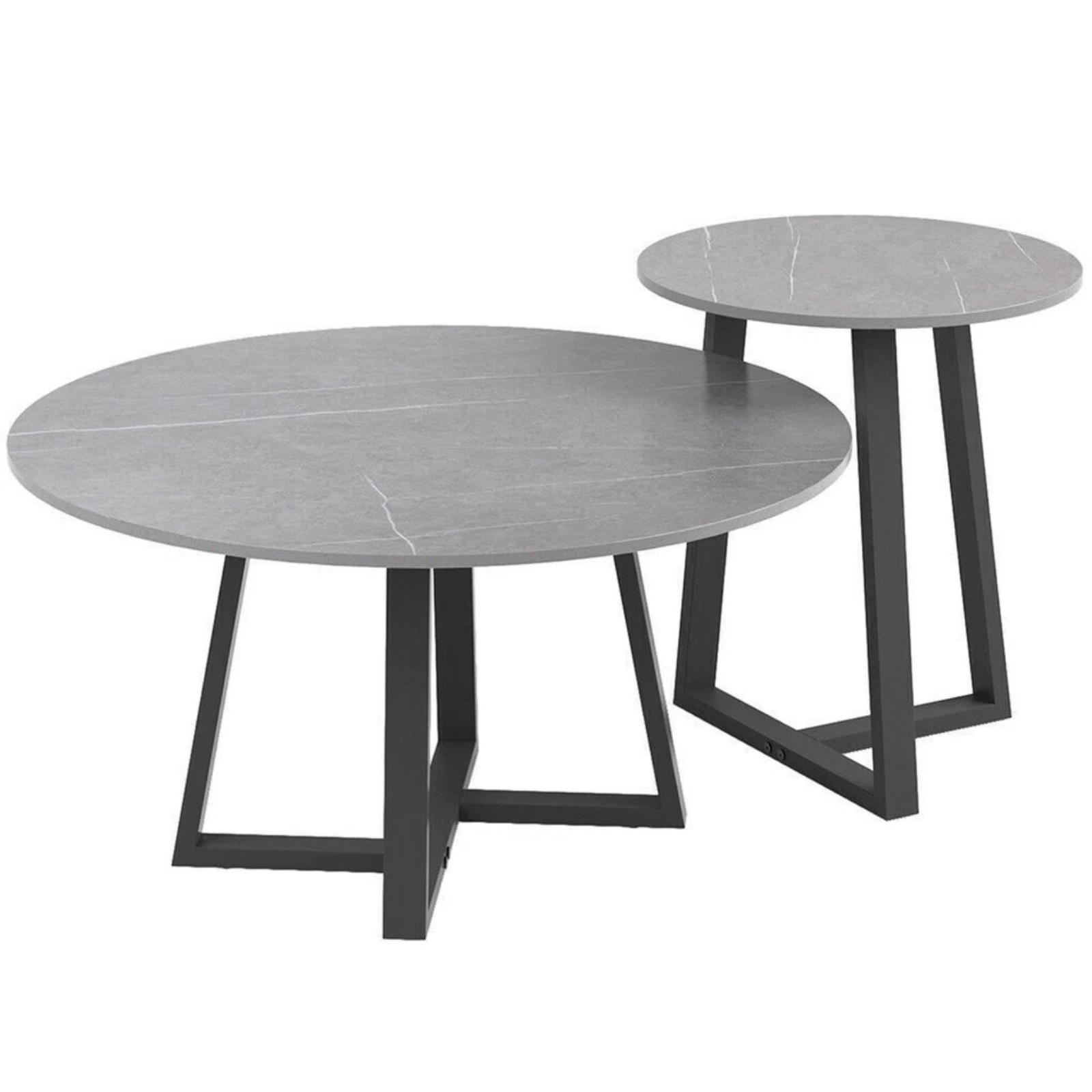 Buy Grey Marble Nesting Tables Set of 2 – Fine Store AU