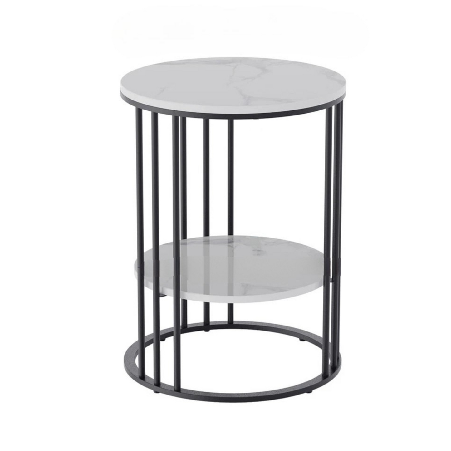 Buy Heavy Duty Marble Side Table with Shelf Australia