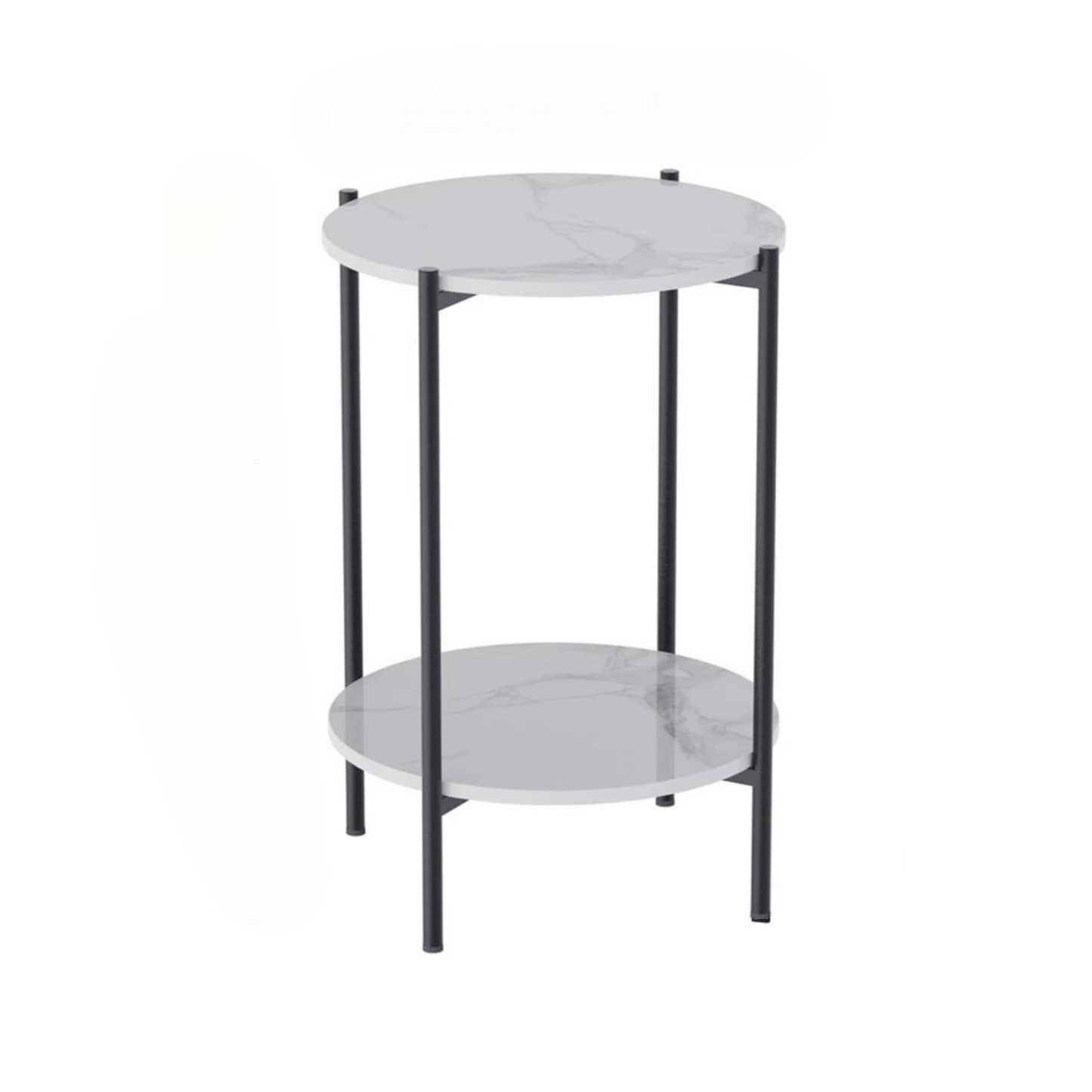 Buy High Gloss Marble Side Table with Iron Frame AU