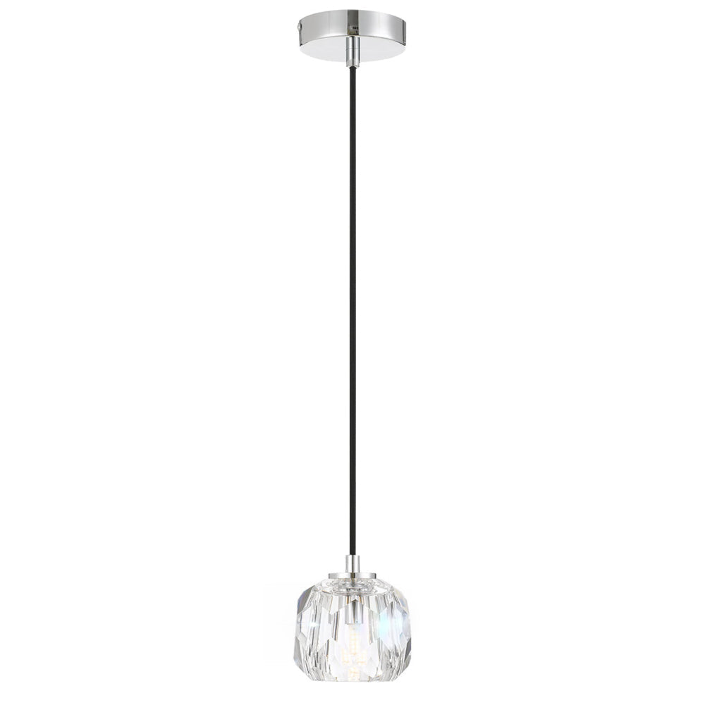 TFS 1 PENDANT 3wG9LED D110 cab2.0 CHROME / CRYSTAL / NO GLOBE