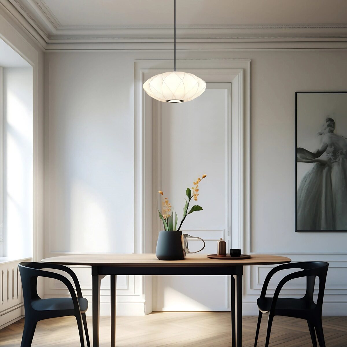 TFS 35 PENDANT 60wE27 D:350 H:190 NK / WHITE