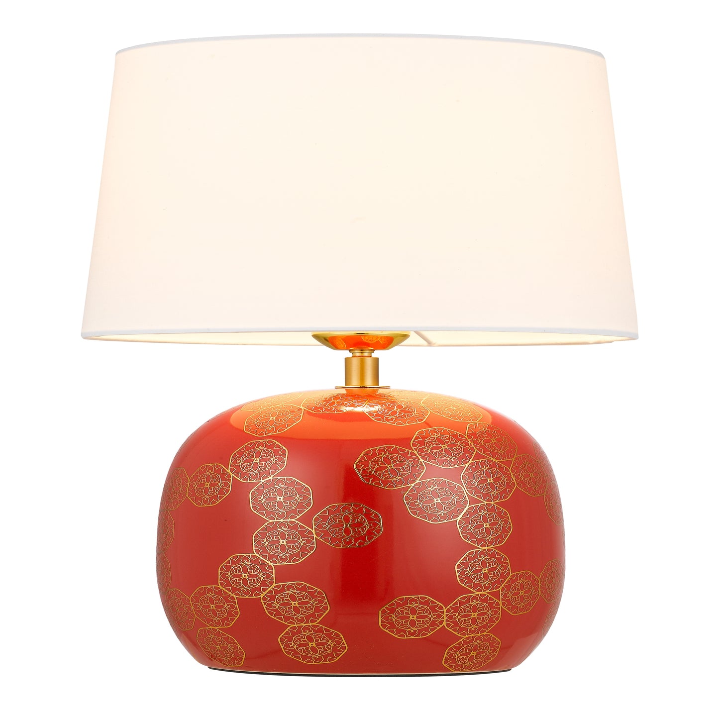 Paris TFS CERAMIC TABLE LAMP 25wE27max H:420 D:250 inline RED / IVORY