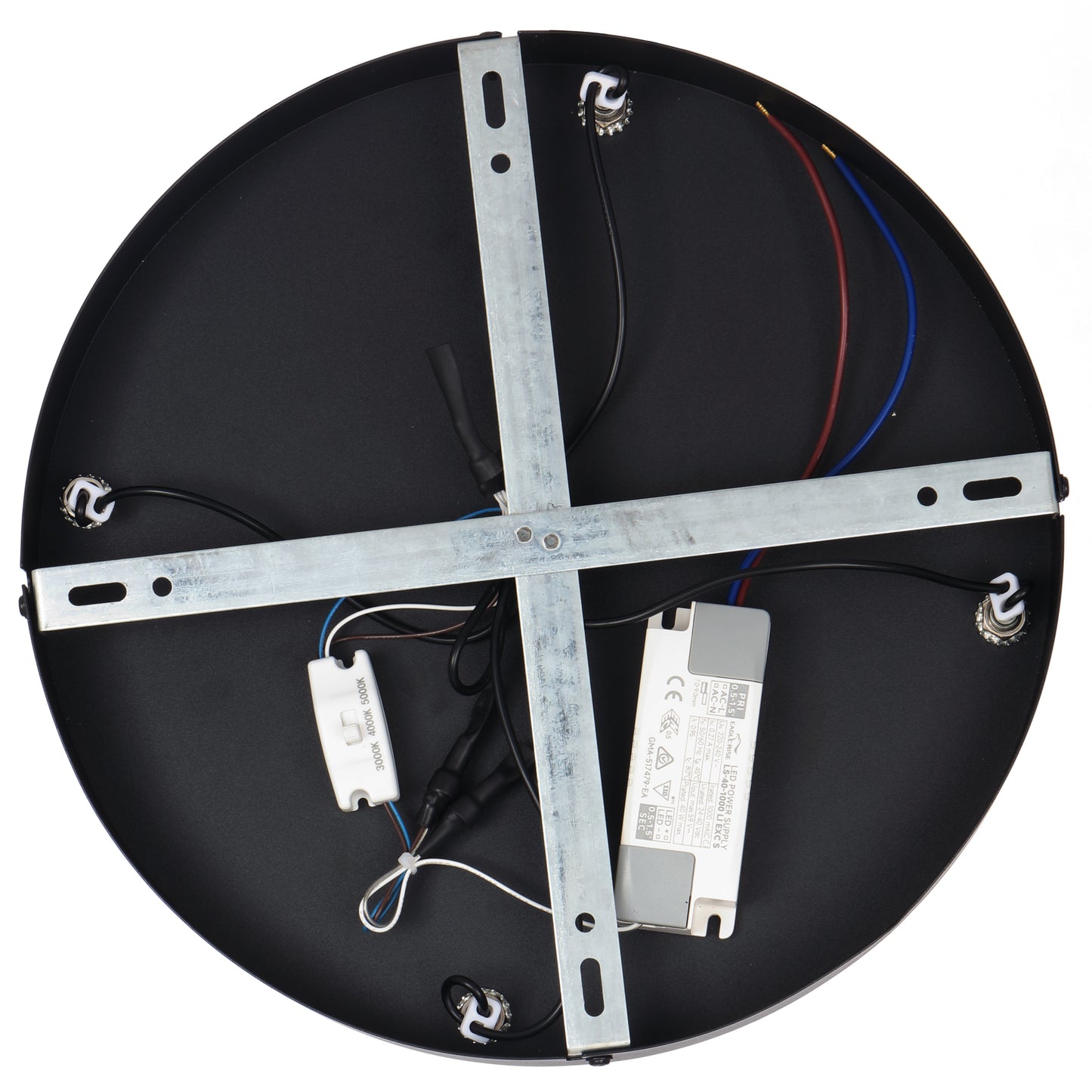 TFS 5LT PENDANT 40w 3CCT 3000k-5000k D:440 H:70 2750Lm NON-DIM cab.3M BLACK SANDY