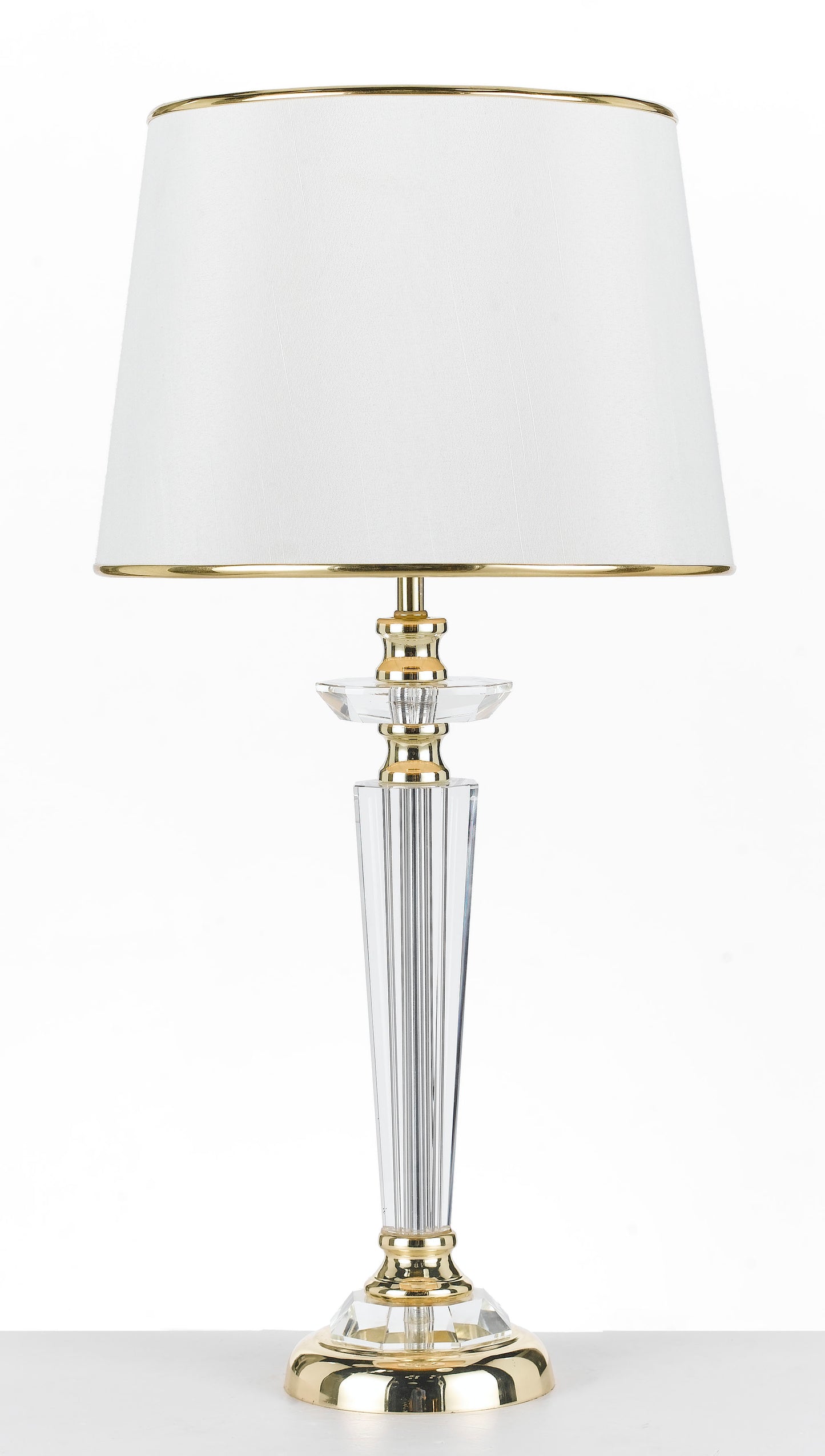 TFS TABLE LAMP 40wE27max. D:280 H:550 GOLD / CRYSTAL / WHITE