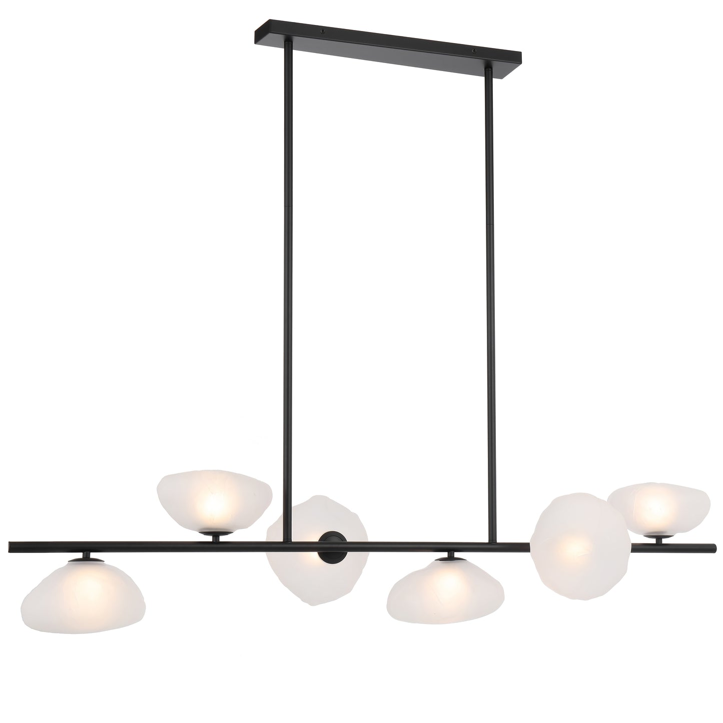 Biarritz TFS 6 LTS PENDANT 6x6wG9max L1500 GLASS D200 BLACK / FROST GLASS