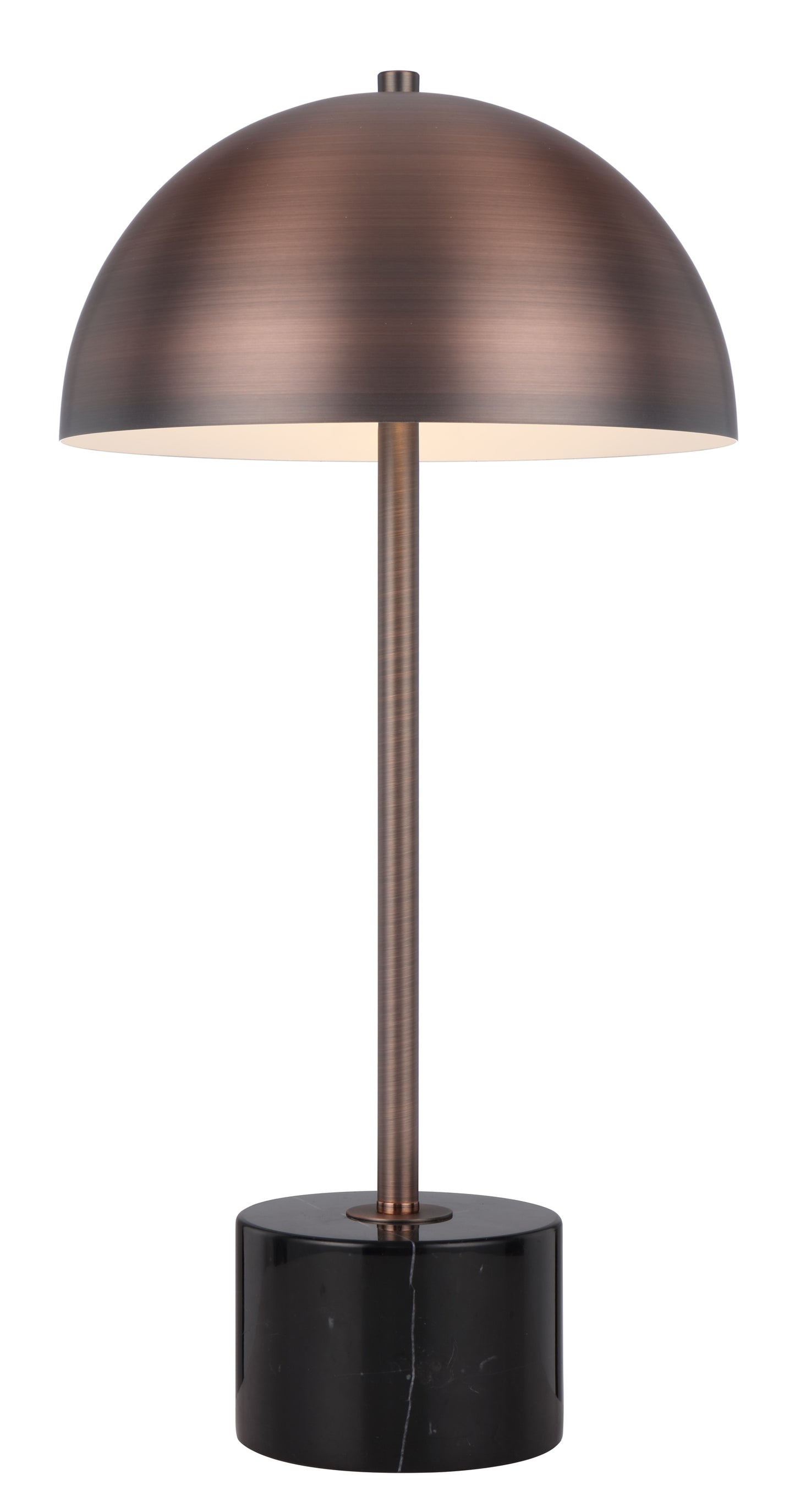 TFS TABLE LAMP 2x25wE27max D:250 H:500 inline switch BLACK MARBLE/BRONZE