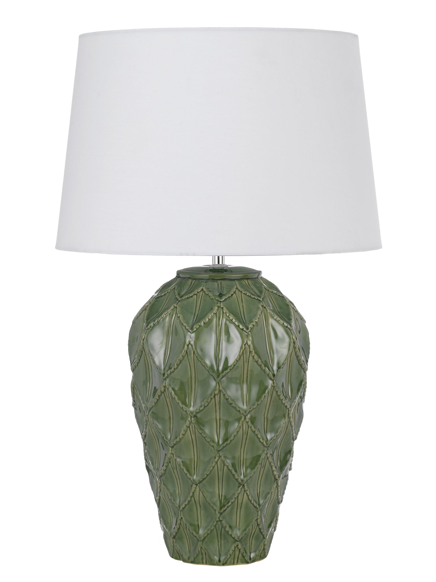 TFS CERAMIC TABLE LAMP 25wE27max D:400 H:640 GREEN / WHITE