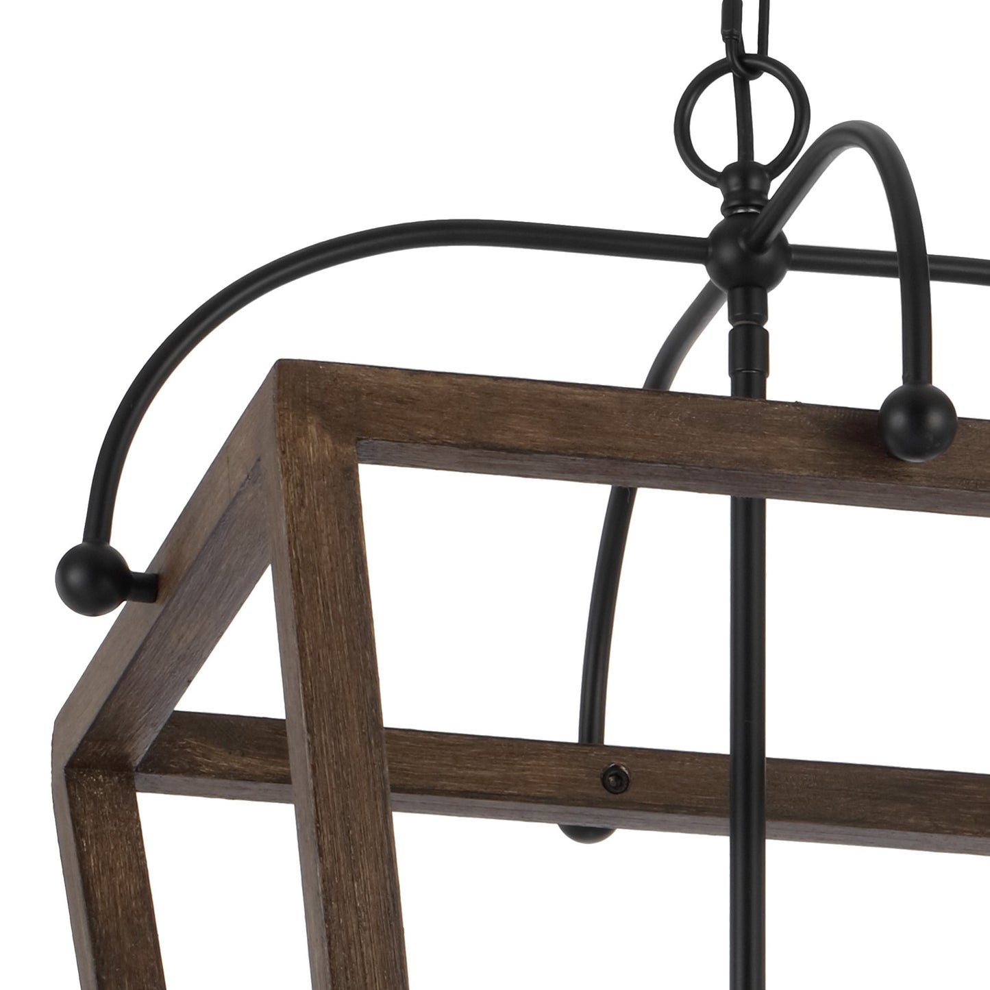 TFS 6 PENDANT 6x25wE14 W560 H730 CHAIN 2M BLACK MATT / TIMBER