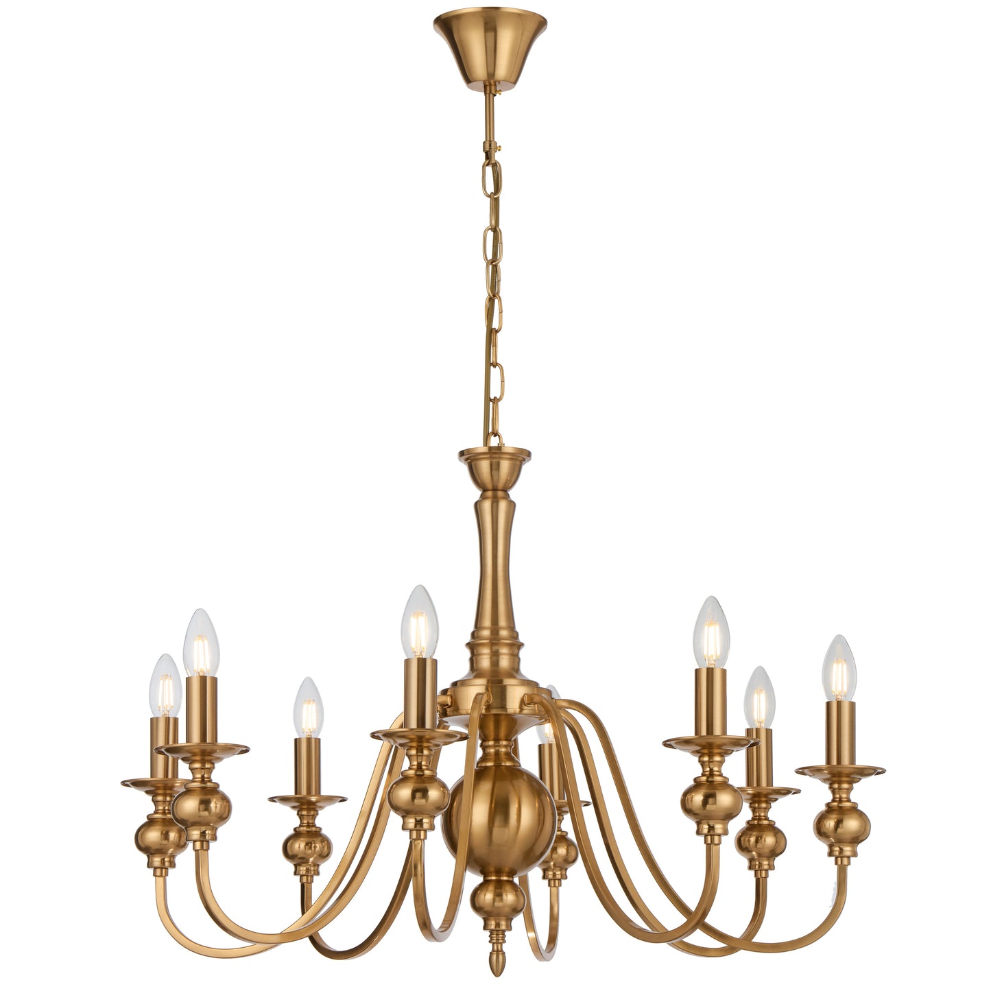 Solwood TFS 8LT PENDANT 8x25wE14max D:790 H:550 chain 2m COPPER