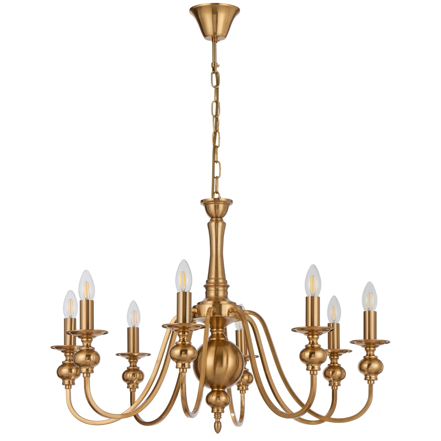 Solwood TFS 8LT PENDANT 8x25wE14max D:790 H:550 chain 2m COPPER