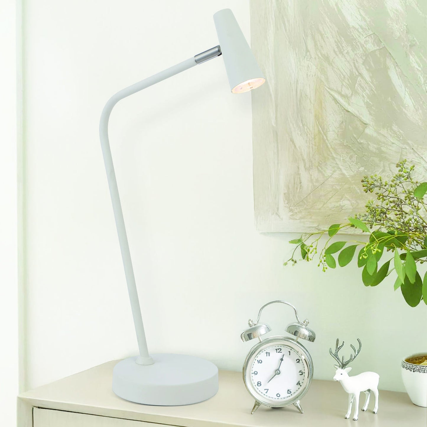 TFS TABLE LAMP 3wLED 3000K 3 STEP TOUCH SWITCH DIM 368Lm 140x310x490 OFF-WHITE