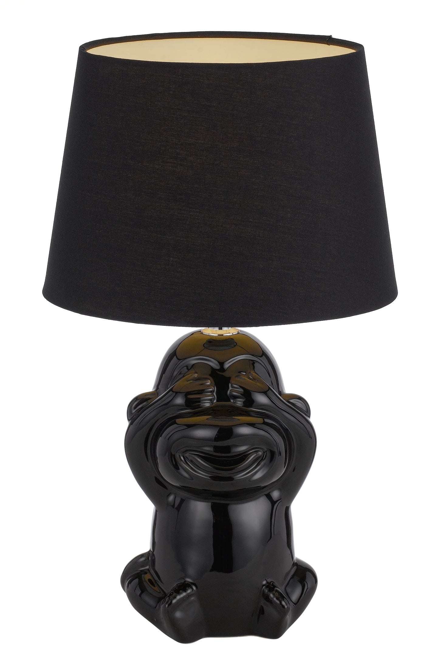 TFS CERAMIC TABLE LAMP 25wE27max H:380 D:215 BLACK/BLACK