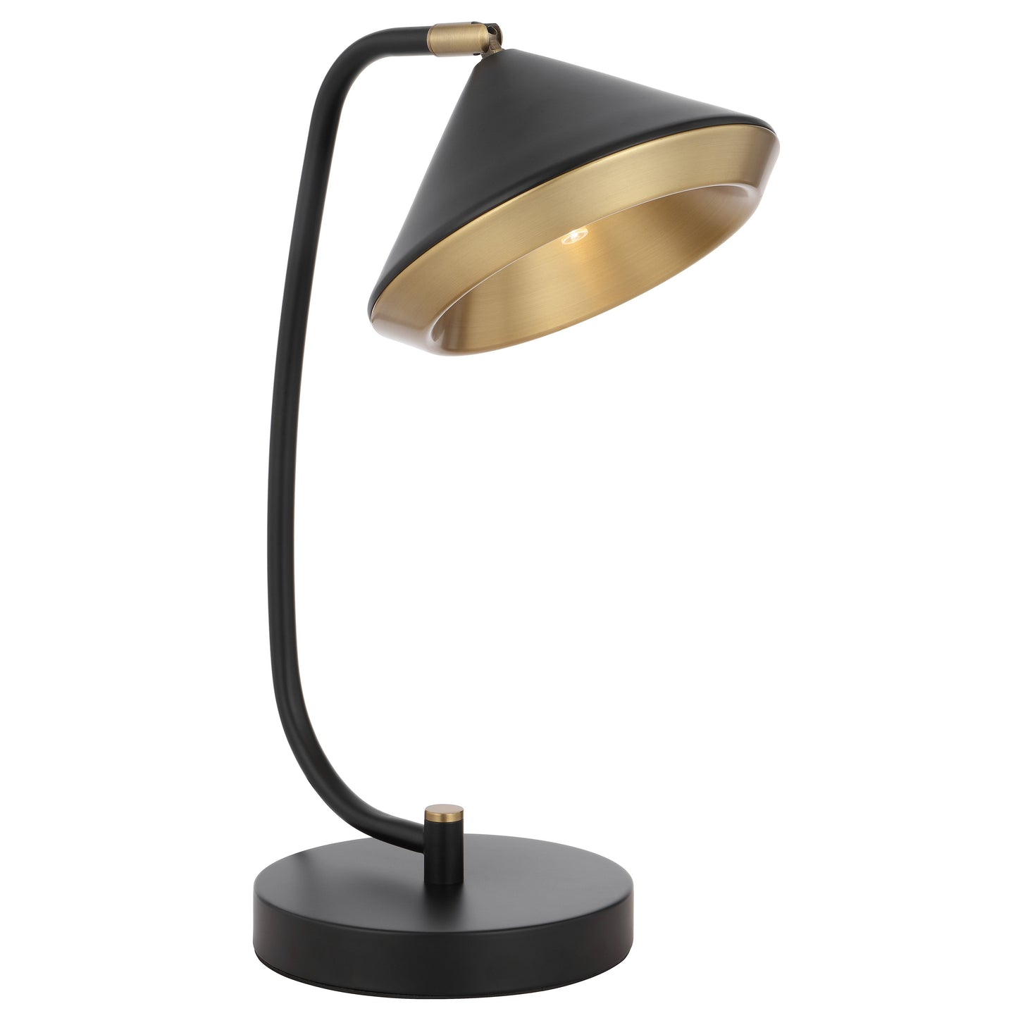 TFS TABLE LAMP 6wG9max L280 W200 H430 inline switch BLACK MATT/YELLOW BRASS
