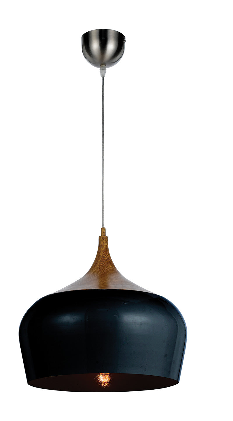 TFS 30 PENDANT 25wE27 max D:300 H:270 OAK PAINTED with BLACK