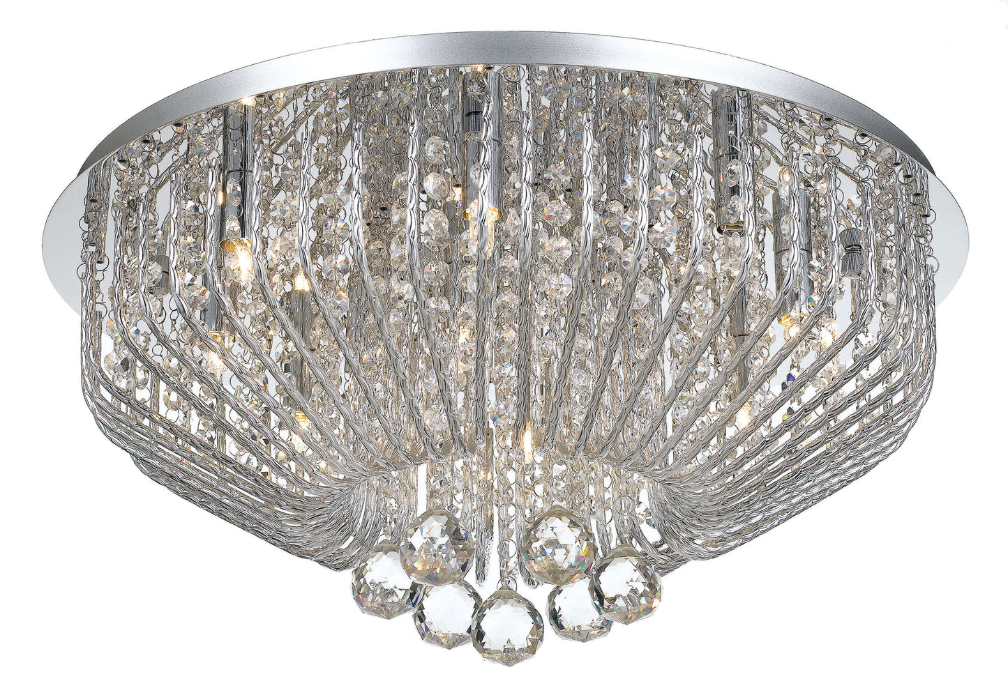 TFS 53 CTC 9x33wOSRAM G9 D:530 CHROME / CLEAR CRYSTAL BEADS