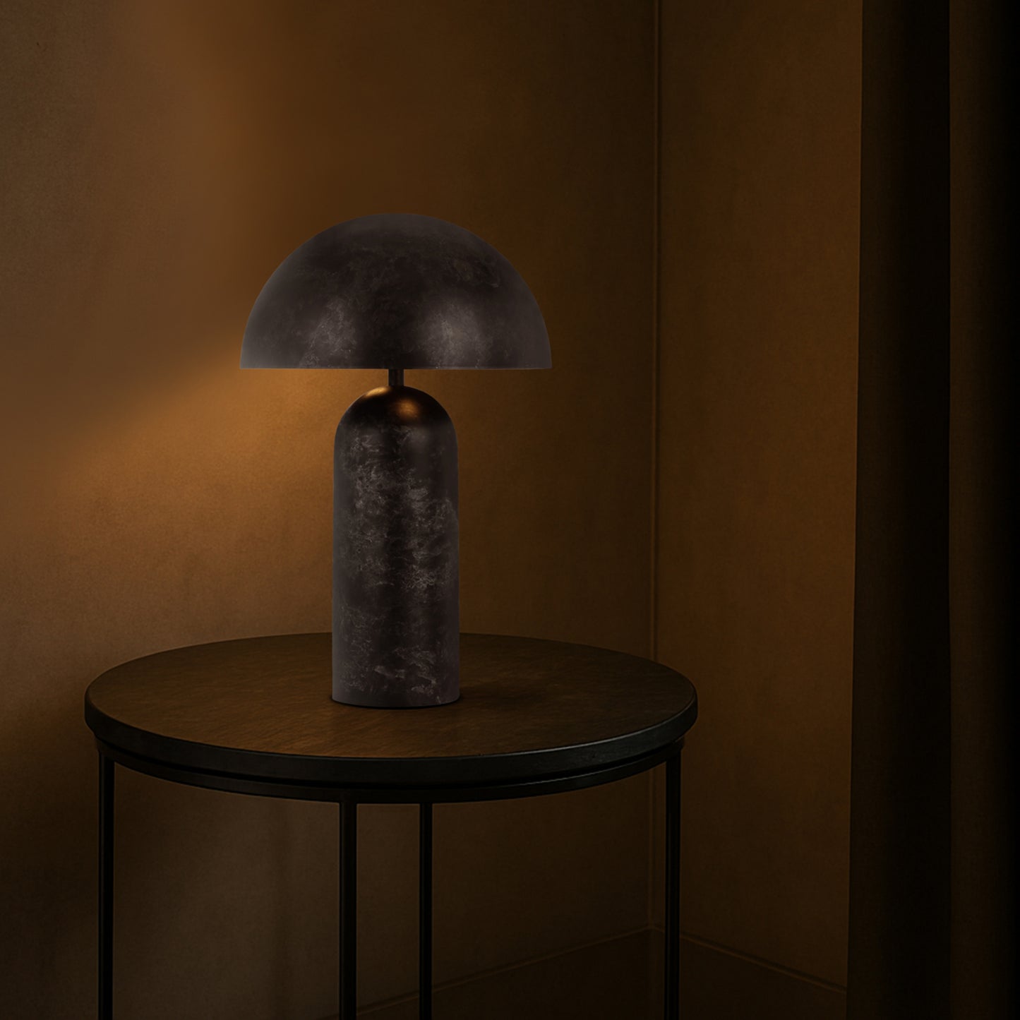 TFS H46 TABLE LAMP 2x25wE27max D:300 H:465 inline swtch BLACK PATINA