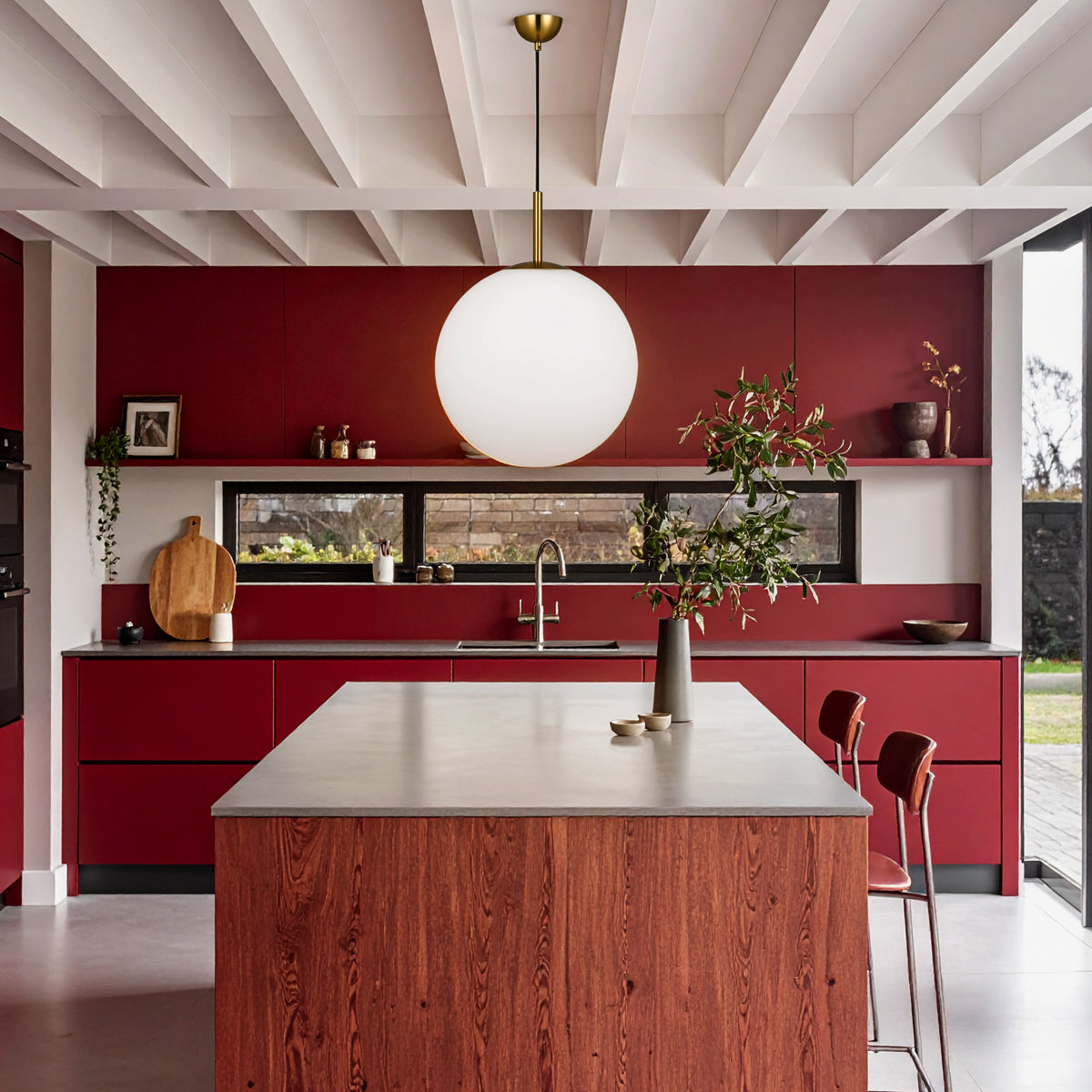 TFS 16 PENDANT 25w E27 D:400 CAB:2m ANTI GOLD / OPAL MATT