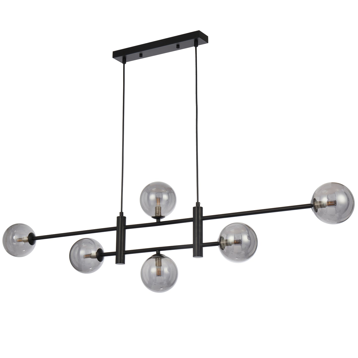 Aosta TFS 6LT PENDANT 6x6wG9max KIT L1300 W120 H355 CAB2m BLACK / SMOKE