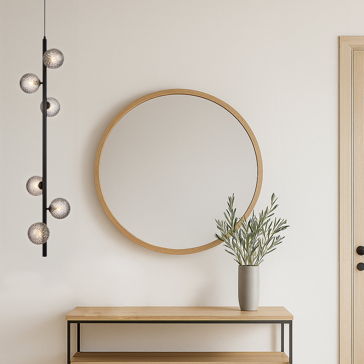 TFS 6 LT PENDANT 6x6wG9max KIT L1200 W265 H265 TEX 2m BLACK/ SMOKE TEAR PATTERN