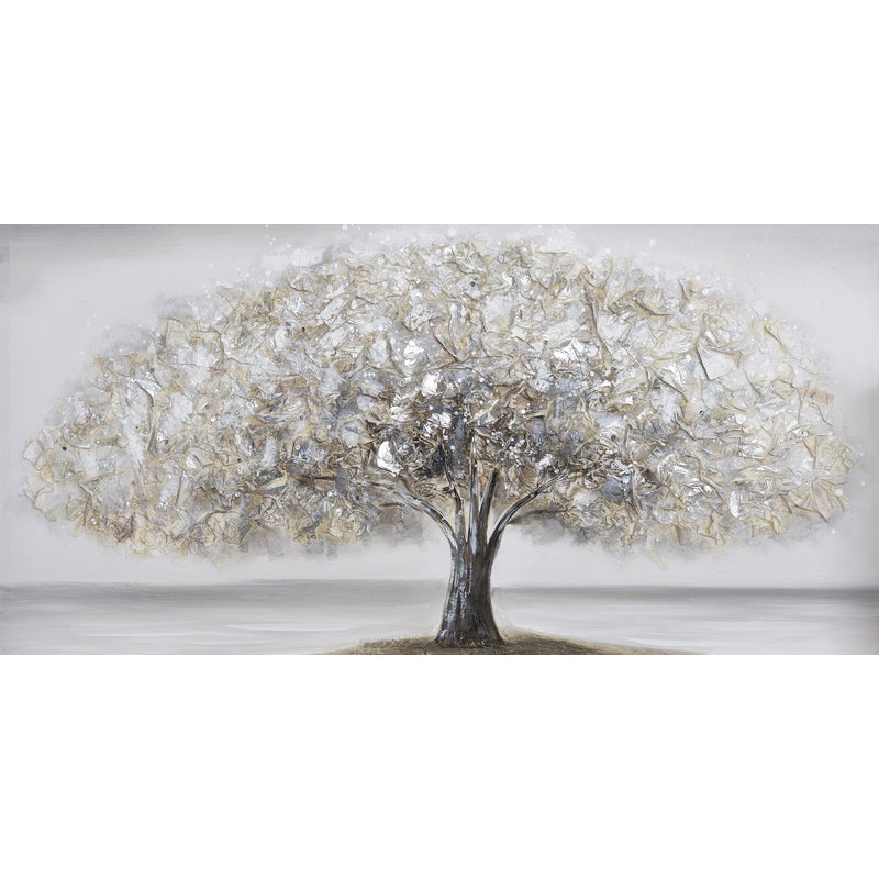 Silver Tree Hand Painting Picture