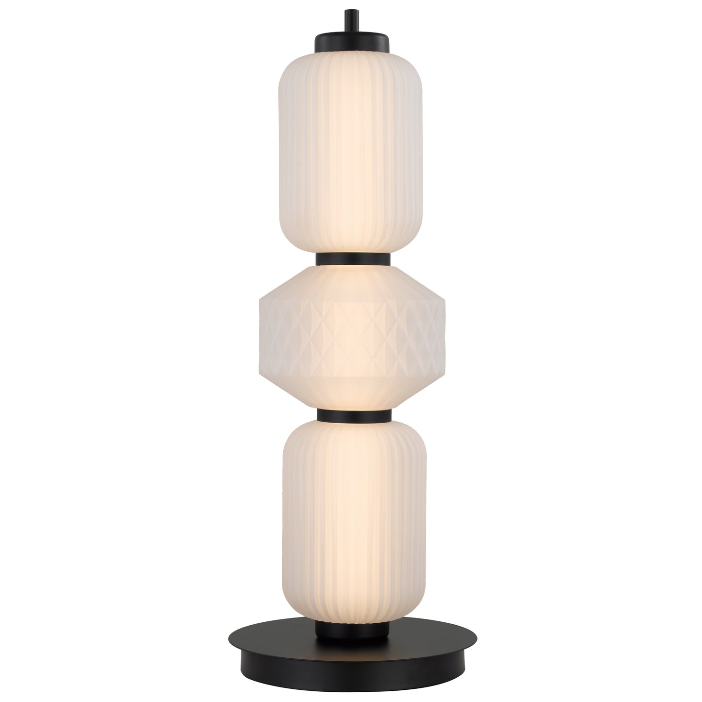 Trento TFS TABLE LAMP 15wLED 3000K DIM D:200 H:530 BASE: BLACK 560Lm GLASS: FROST