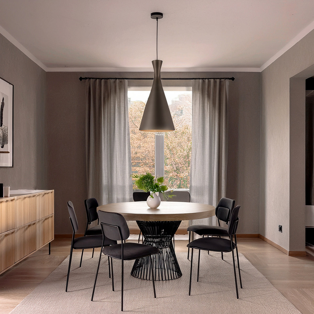 TFS 30 PENDANT 25wE27max D305 H605 + 2 TEX BRONZE BRUSHED (BLACK)