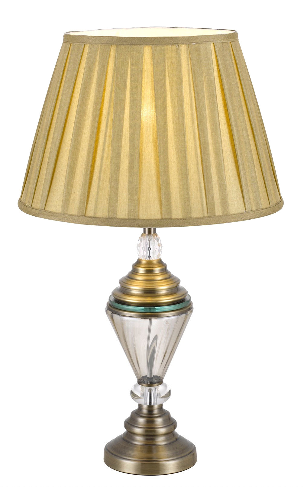 TFS TABLE LAMP 40wE27 D:400 H:600 ANT.BRASS / GOLD
