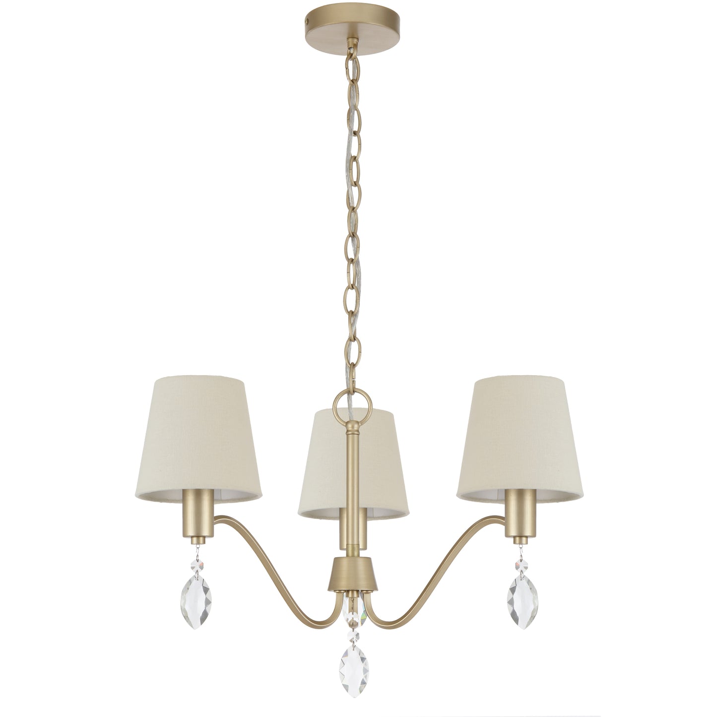 TFS 3 LT PENDANT 3x25wE14max D545 H355 2M CHAIN ANT SILVER/CREAM/CRYSTAL