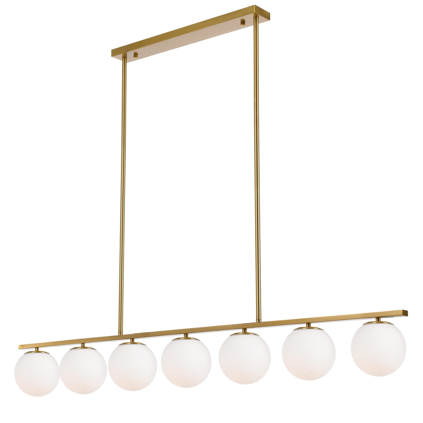 TFS 7LT PENDANT 7x25wE27 L:1500 H:175 ANTI GOLD & OPAL MATT ROD:2*600+1*300