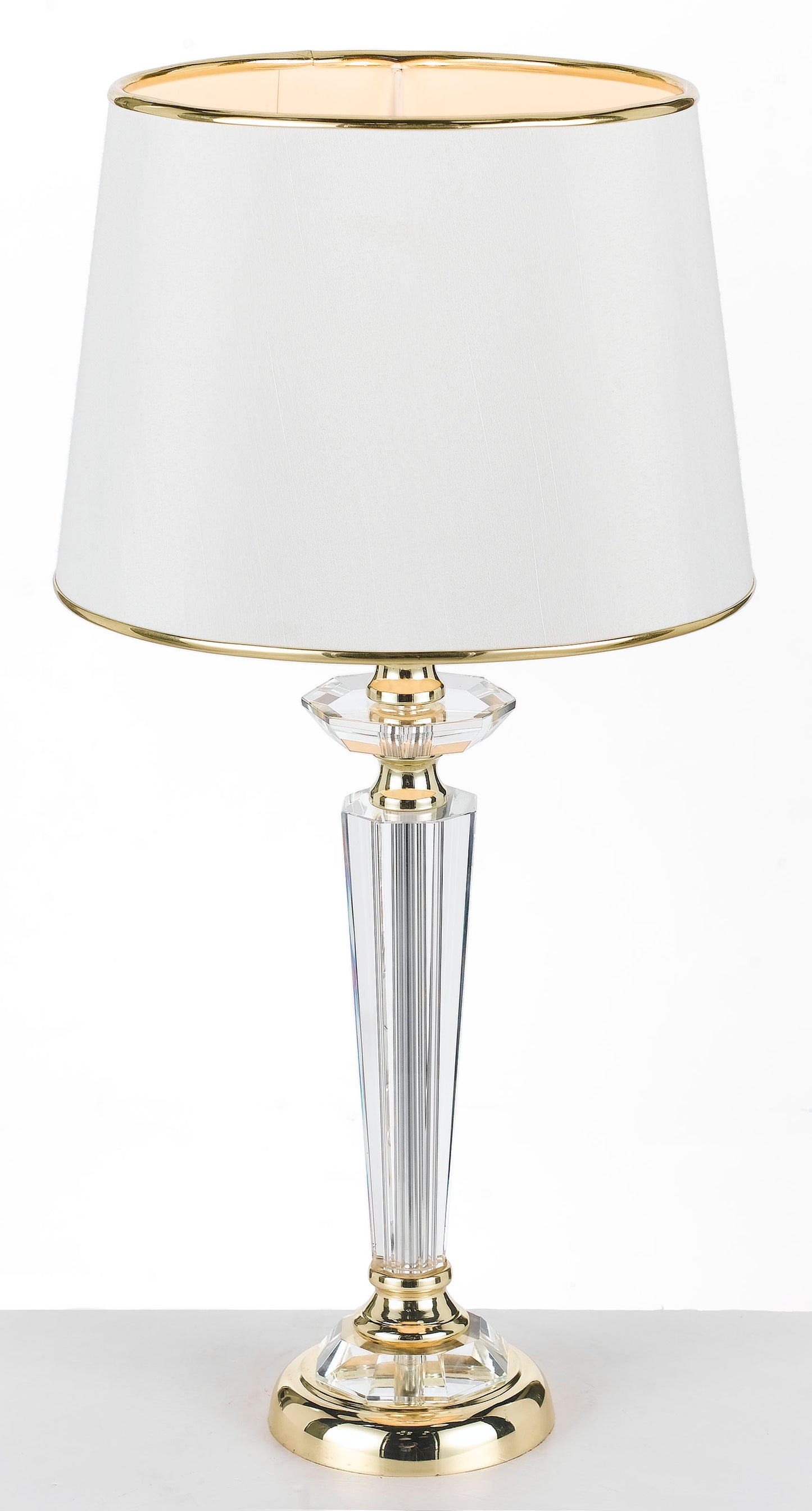 TFS TABLE LAMP 40wE27max. D:280 H:550 GOLD / CRYSTAL / WHITE