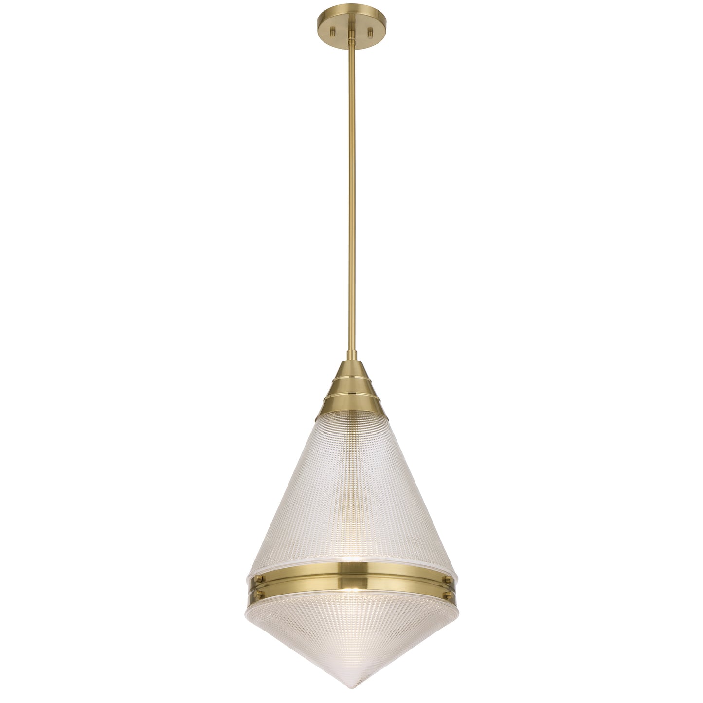 TFS 1LT PENDANT 25wE27max D:350 H:560 ROD 1.5m ANT GOLD/ CLEAR