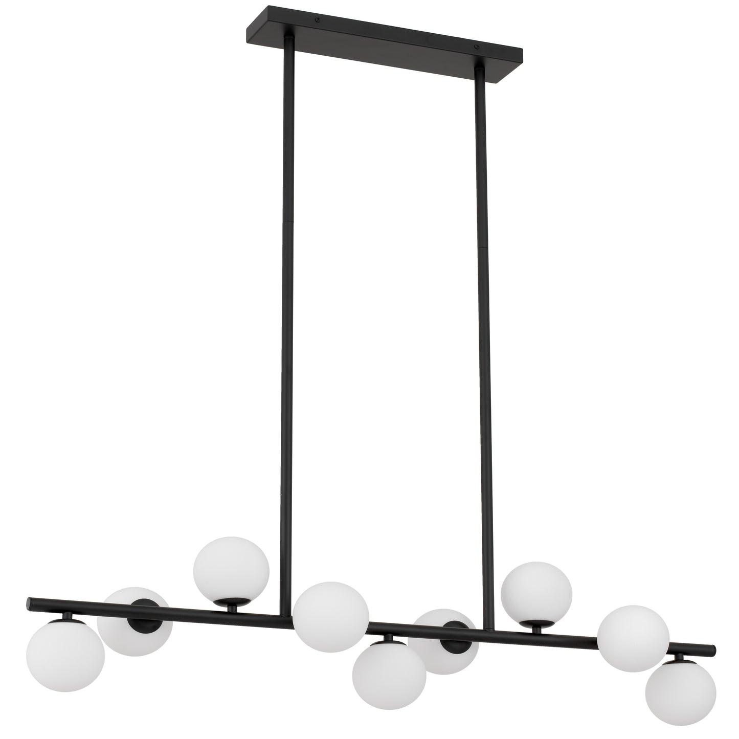 TFS 9 LTS PENDANT 9x6wG9max L1000 D236 ROD:2x600 1x300 BLACK FRAME / OPAL GLASS