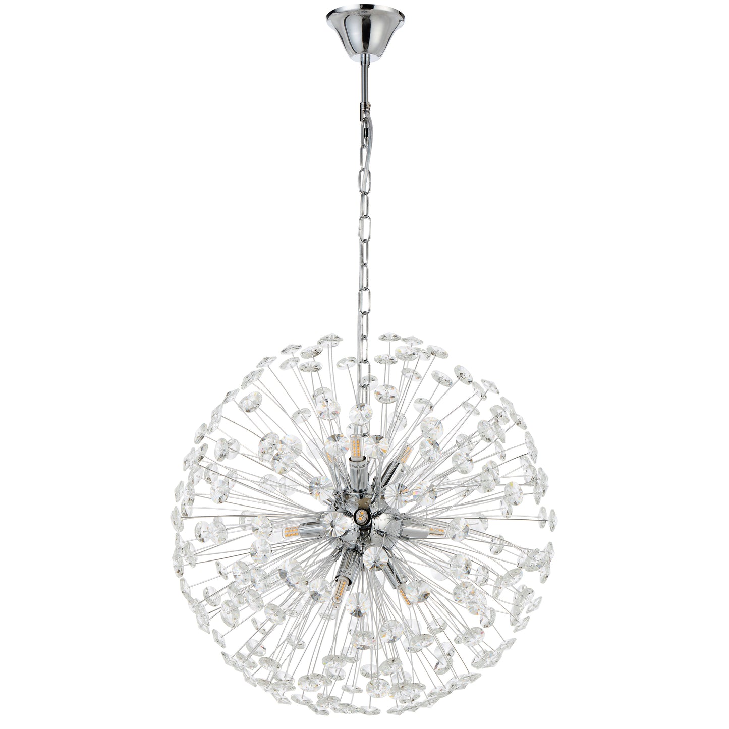 Vigo TFS 9 LT PENDANT 9x6wG9max D:500 CHAIN 2M CRYS H200 CHROME / CLEAR