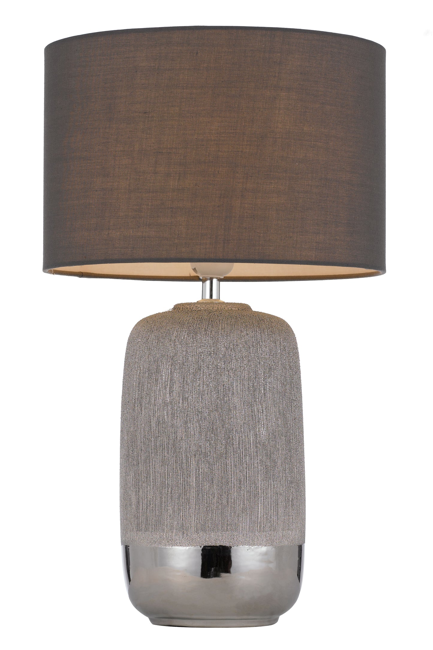 TFS CERAMIC TABLE LAMP 25wE27max H:470 D:280 SILVER/GREY
