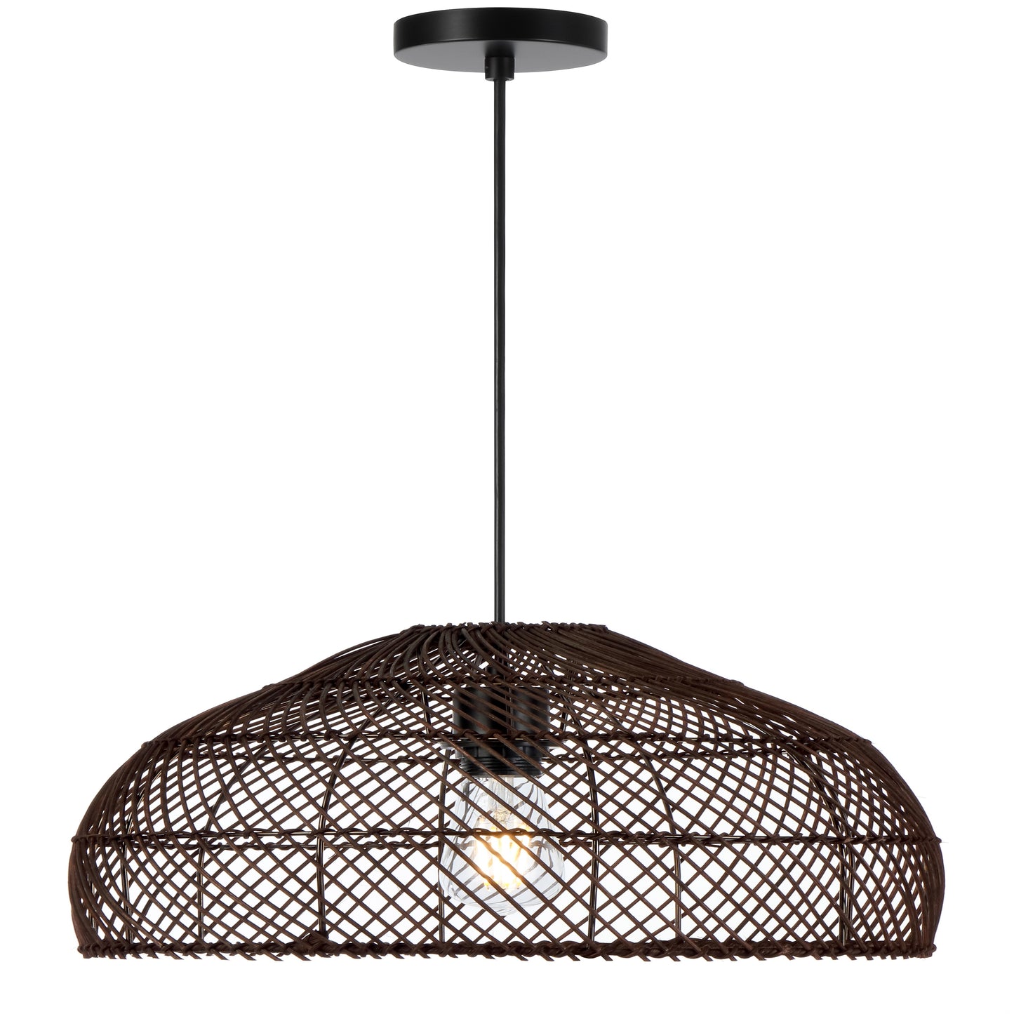 TFS 40 PENDANT 25wE27max D400 H230 cab1.5m BROWN RATTAN