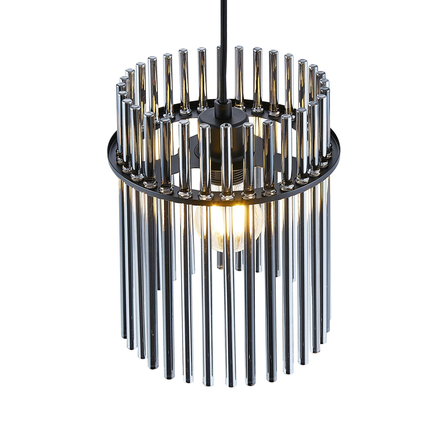 Cantostone TFS PENDANT 25wE27max D200 H260 CAB 2m BLACK MATT/ SMOKE