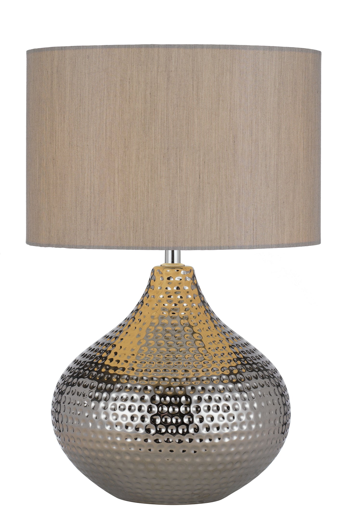 TFS CERAMIC TABLE LAMP 25wE27max H:430 D:280 SILVER/SILVER