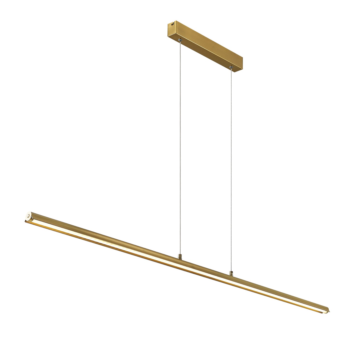 Zanostone TFS 140CM PENDANT 36wLED L:1400 W:38 H:25 cab 2M 3CCT STEP DIM 2450Lm BRASS