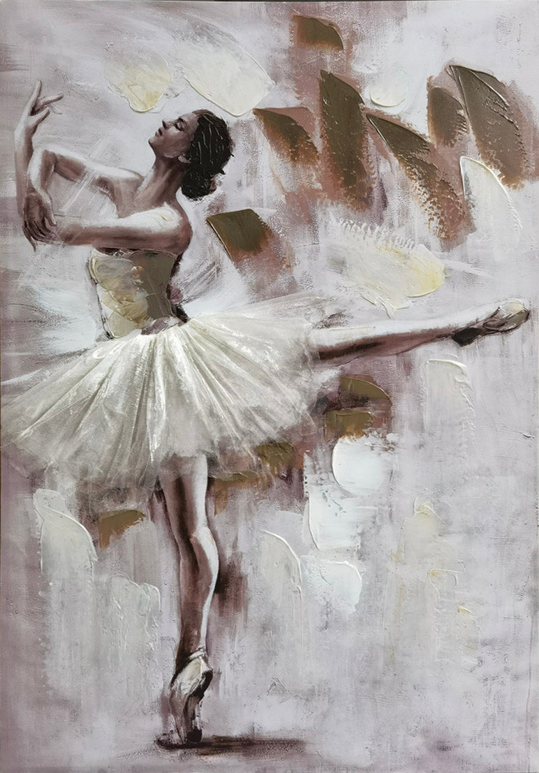Ballerina Hand Painting Picture with Tulle Dress