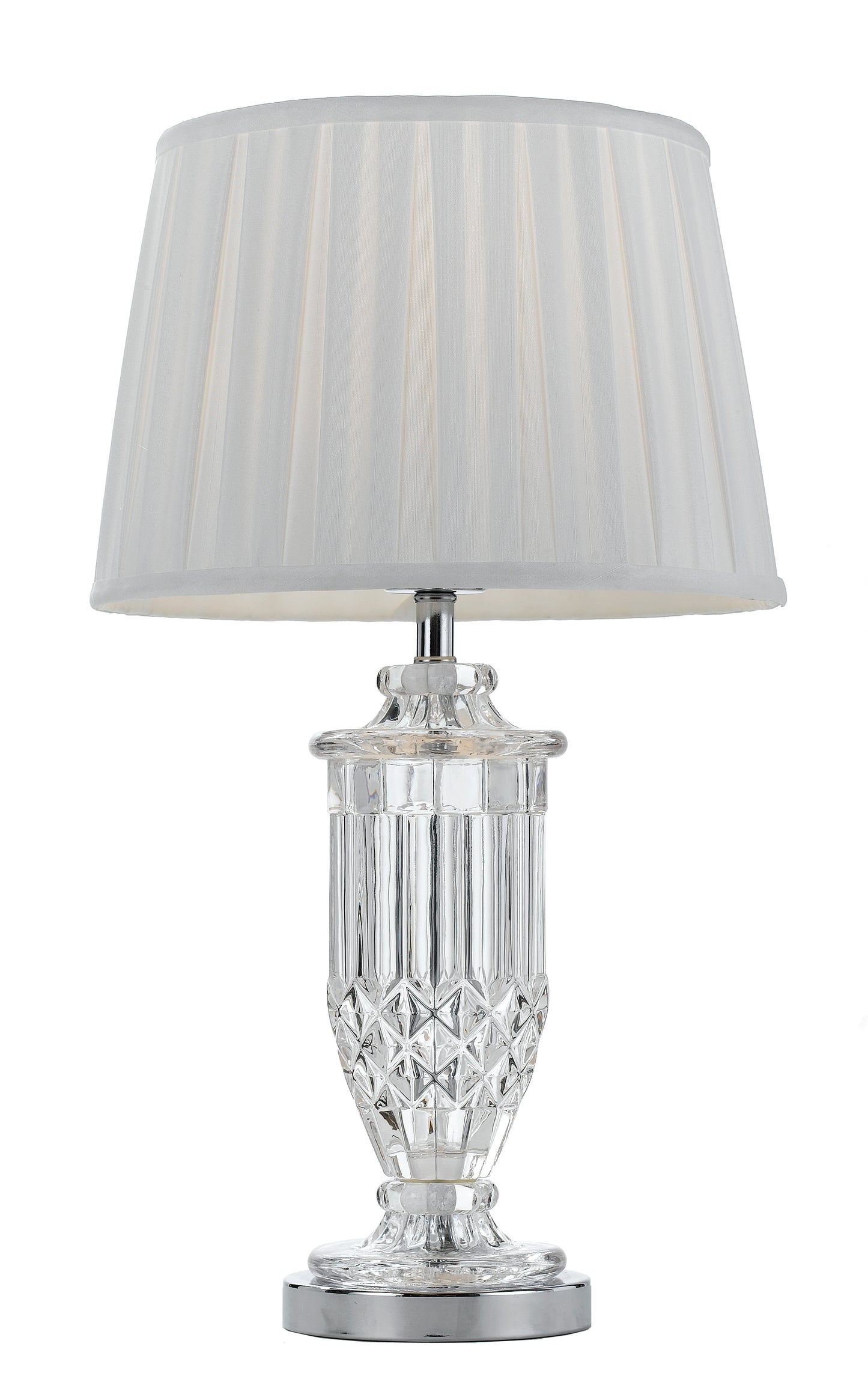 TFS TABLE LAMP 40wE27max D:290 H:510 CHROME CLEAR WHITE