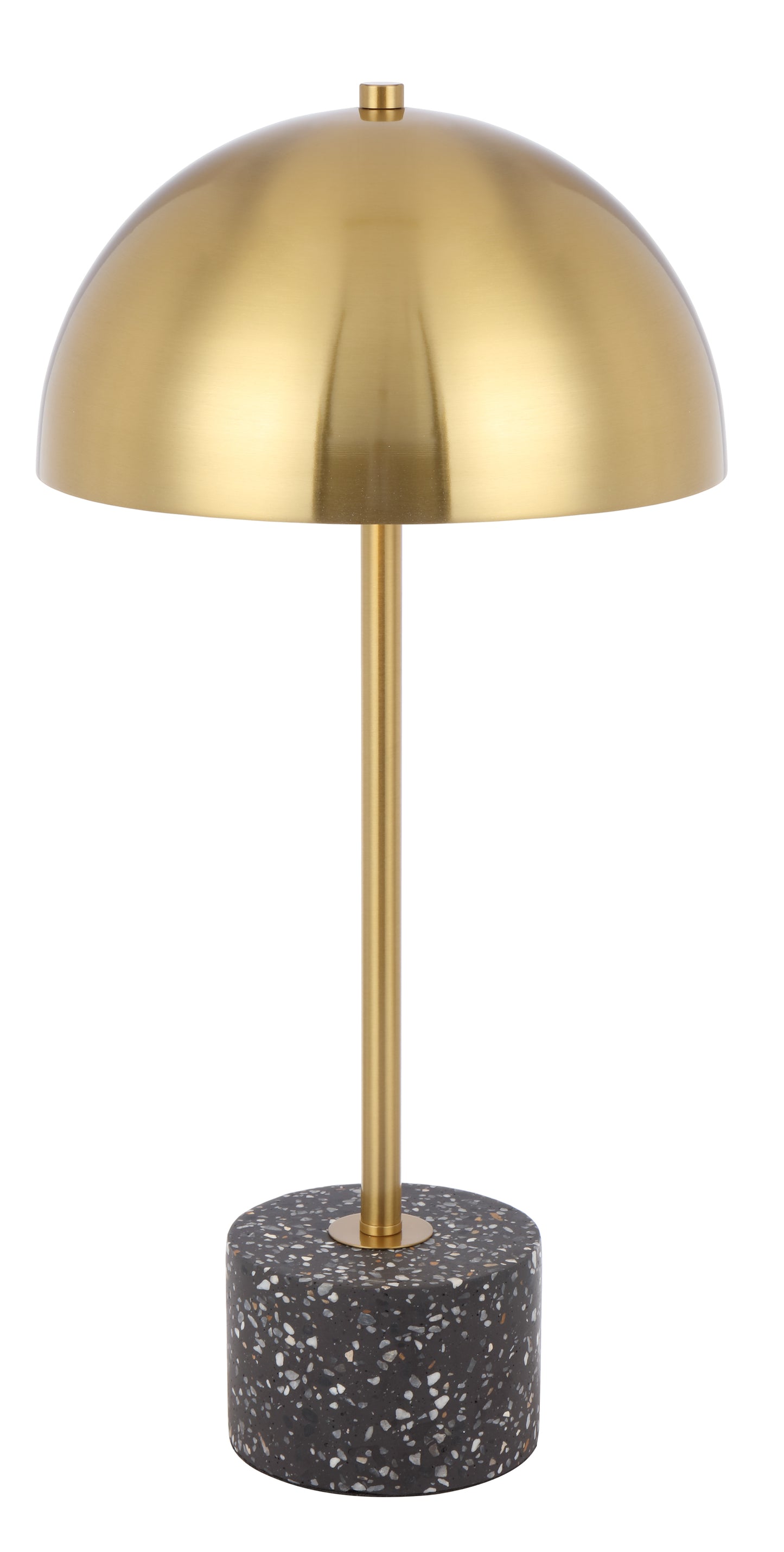 TFS TABLE LAMP 2x25wE27max D:250 H:500 inline switch BLACK TERRAZZO / ANT GOLD