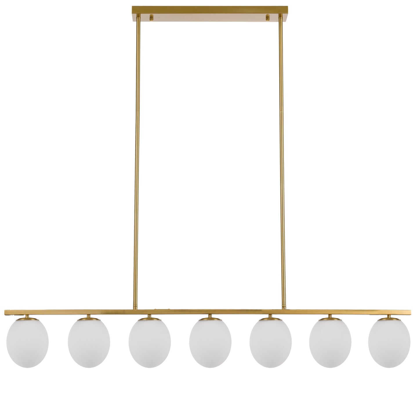 TFS 7LT PENDANT 7x25wE27 L:1500 H:175 ANTI GOLD & OPAL MATT ROD:2*600+1*300