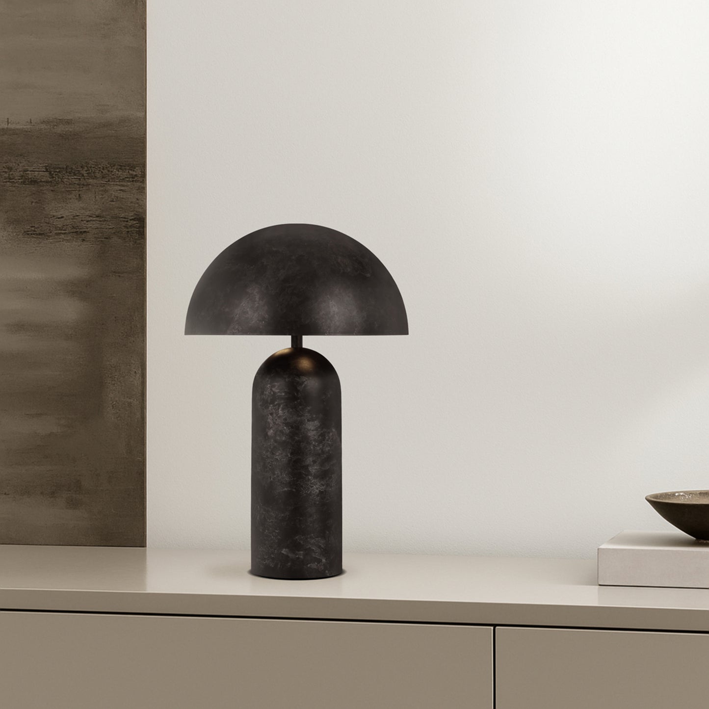 TFS H46 TABLE LAMP 2x25wE27max D:300 H:465 inline swtch BLACK PATINA